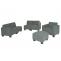 Modular Sofa-System Couch-Garnitur Lyon 3-1-1-1, Stoff/Textil ~ grau