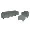Modular Sofa-System Couch-Garnitur Lyon 3-1-1-1, Stoff/Textil ~ grau