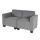 Modular 2-Sitzer Sofa Couch Lyon, Stoff/Textil ~ grau