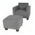 Modular Sessel Loungesessel mit Ottomane Lyon, Stoff/Textil ~ grau