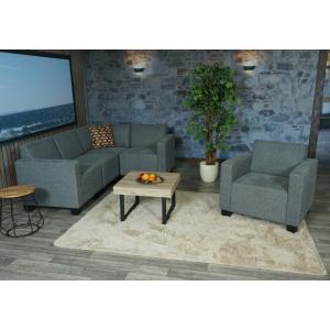 Modular Sofa-System Couch-Garnitur Lyon 4-1, Stoff/Textil ~ grau