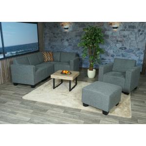 Modular Sofa-System Couch-Garnitur Lyon 4-1-1, Stoff/Textil ~ grau