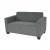 2er Sofa Couch Lyon Loungesofa Stoff/Textil ~ grau