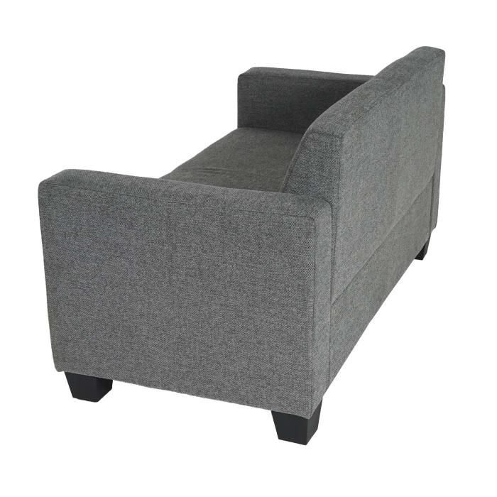 2er Sofa Couch Lyon Loungesofa Stoff/Textil ~ grau