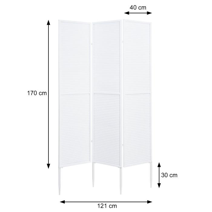 Garten-Paravent HWC-J14, Raumteiler Trennwand Sichtschutz, Metall 200x121cm ~ schwarz