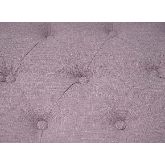 Ottomane Chesterfield, Sitzhocker Fuablage Hocker, wasserabweisend Stoff/Textil 39x77x47cm ~ vintage rosa