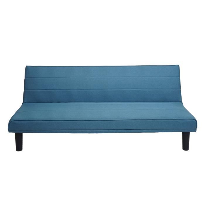 Schlafsofa HWC-J17, Couch Klappsofa Gstebett Bettsofa, Schlaffunktion Stoff/Textil 165cm ~ trkis-blau