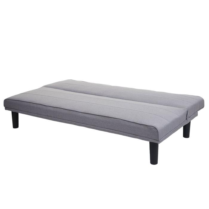 Schlafsofa HWC-J17, Couch Klappsofa Gstebett Bettsofa, Schlaffunktion Stoff/Textil 165cm ~ grau