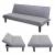 Schlafsofa HWC-J17, Couch Klappsofa Gstebett Bettsofa, Schlaffunktion Stoff/Textil 165cm ~ grau