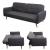 Schlafsofa HWC-J18, Couch Klappsofa Gstebett Bettsofa, Schlaffunktion Stoff/Textil 185cm ~ anthrazit-grau