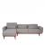 Sofa HWC-J20, Couch Ecksofa, L-Form 3-Sitzer Liegefläche Schlaffunktion Stoff/Textil ~ grau