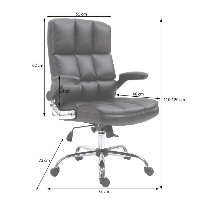 Brostuhl HWC-J21, Chefsessel Drehstuhl Schreibtischstuhl, hhenverstellbar ~ Stoff/Textil grau
