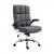 Bürostuhl HWC-J21, Chefsessel Drehstuhl Schreibtischstuhl, höhenverstellbar ~ Stoff/Textil dunkelgrau