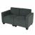 Modular 2-Sitzer Sofa Couch Lyon, Stoff/Textil ~ anthrazit-grau