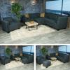 Modular Sofa-System Couch-Garnitur Lyon 6-1-1, Stoff/Textil ~ anthrazit-grau