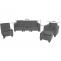 Modular Sofa-System Couch-Garnitur Lyon 3-1-1-1, Stoff/Textil ~ grau