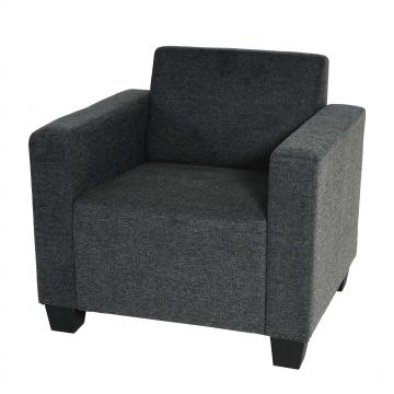 Sessel Loungesessel Lyon, Stoff/Textil ~ anthrazit-grau