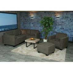 Modular Sofa-System Couch-Garnitur Lyon 4-1-1, Stoff/Textil ~ braun