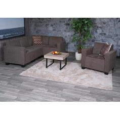 Modular Sofa-System Couch-Garnitur Lyon 4-1, Stoff/Textil ~ braun