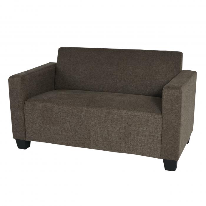 Retourenware | 2er Sofa Couch Lyon Loungesofa Stoff/Textil ~ braun