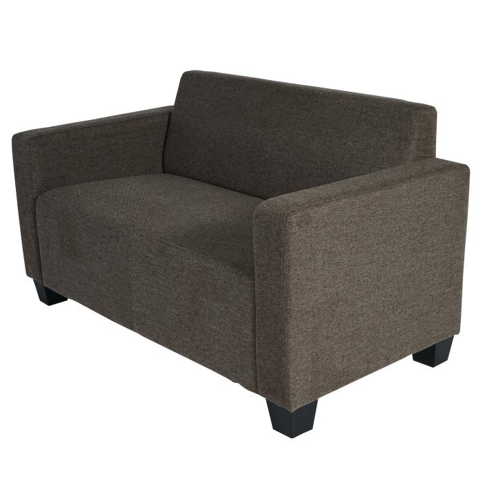 Retourenware | 2er Sofa Couch Lyon Loungesofa Stoff/Textil ~ braun