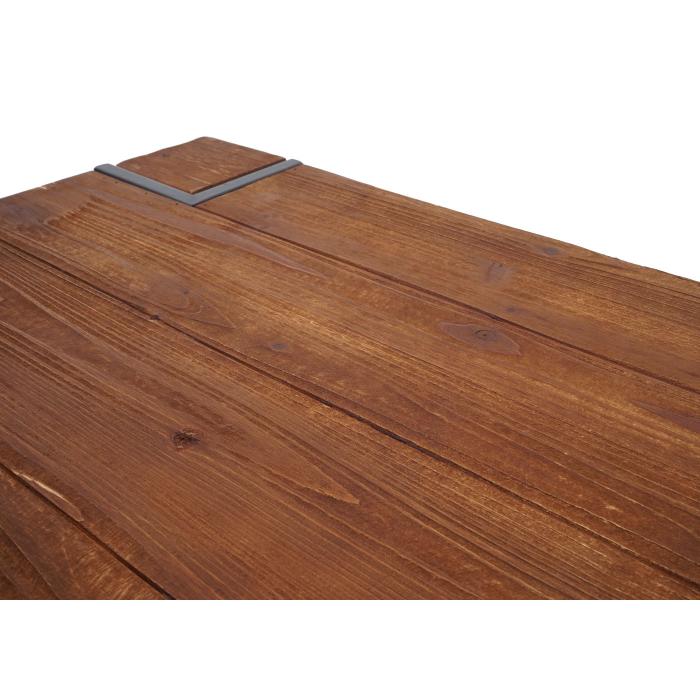 Couchtisch HWC-A15, Wohnzimmertisch, Tanne Holz rustikal massiv MVG-zertifiziert ~ braun 70x70cm