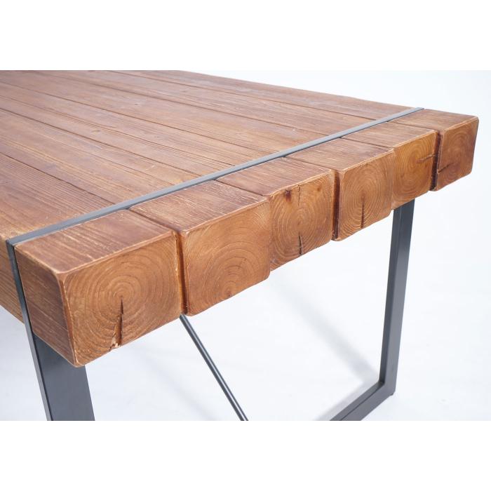 Esszimmertisch HWC-A15, Esstisch Tisch, Tanne Holz rustikal massiv MVG-zertifiziert ~ braun 80x160x90cm