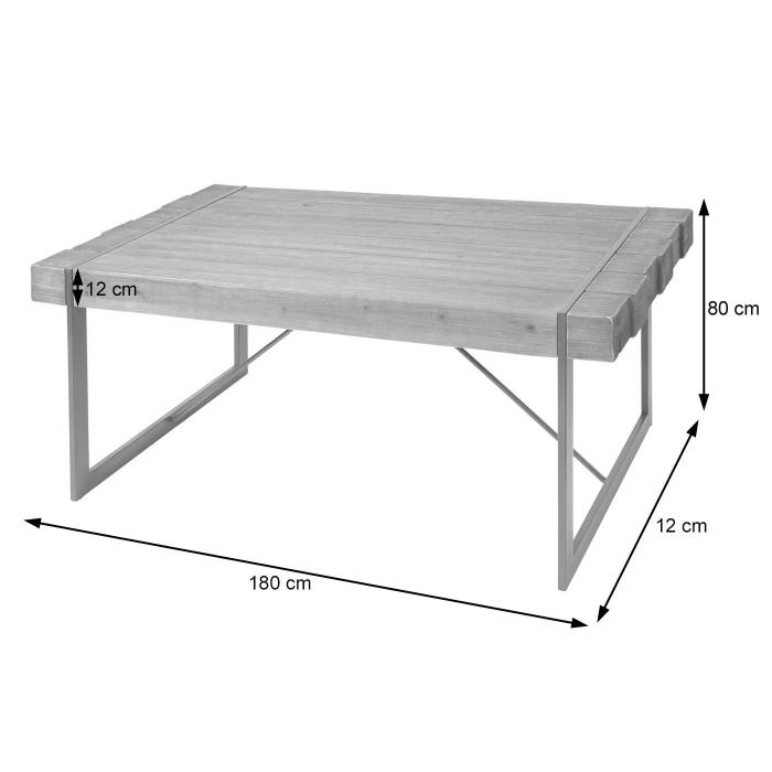 Esszimmertisch HWC-A15, Esstisch Tisch, Tanne Holz rustikal massiv MVG-zertifiziert ~ naturfarben 80x180x90cm