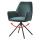 Esszimmerstuhl HWC-G67, Küchenstuhl Stuhl mit Armlehne, drehbar Auto-Position, Samt ~ grün, Beine schwarz