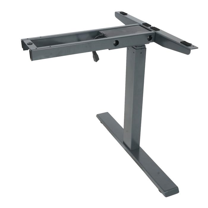Gestell HWC-D40, variables Tischgestell fr Eck-Schreibtisch, elektrisch hhenverstellbar Memory 45kg ~ anthrazit-grau