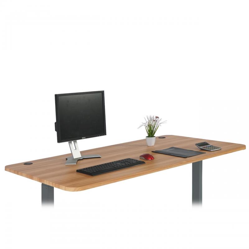 Tischplatte HWC-D40 fr Schreibtische, Schreibtischplatte, 160x80cm MVG-zertifiziert ~ eichefarben