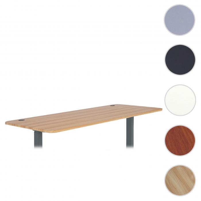 Tischplatte HWC-D40 fr Schreibtische, Schreibtischplatte, 160x80cm MVG-zertifiziert ~ eichefarben