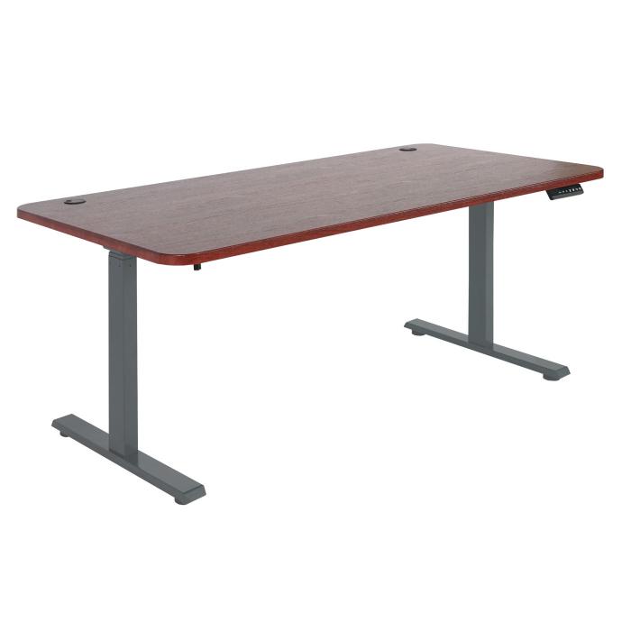 Schreibtisch HWC-D40, Computertisch, elektrisch hhenverstellbar 160x80cm 53kg MVG ~ Kirsch-Dekor, anthrazit-grau