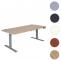 Schreibtisch HWC-D40, Computertisch, elektrisch hhenverstellbar 160x80cm 53kg MVG ~ hellbraun, grau