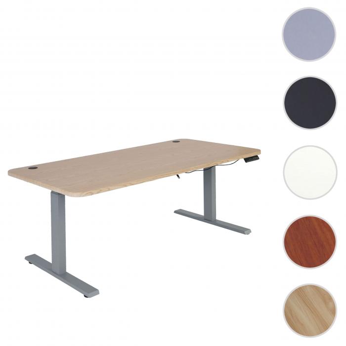 Schreibtisch HWC-D40, Computertisch, elektrisch hhenverstellbar 160x80cm 53kg MVG ~ hellbraun, grau