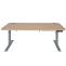 Schreibtisch HWC-D40, Computertisch, elektrisch hhenverstellbar 160x80cm 53kg MVG ~ hellbraun, grau