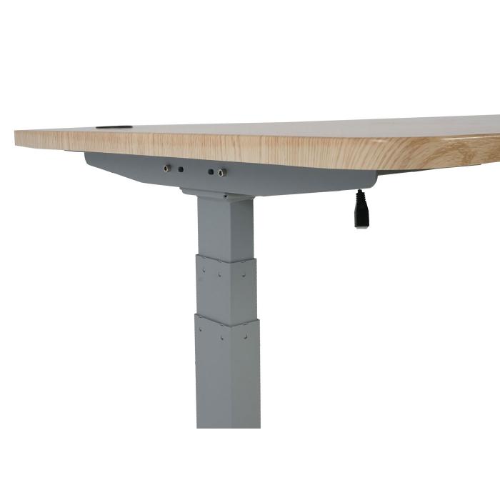 Schreibtisch HWC-D40, Computertisch, elektrisch hhenverstellbar 160x80cm 53kg ~ hellbraun, grau