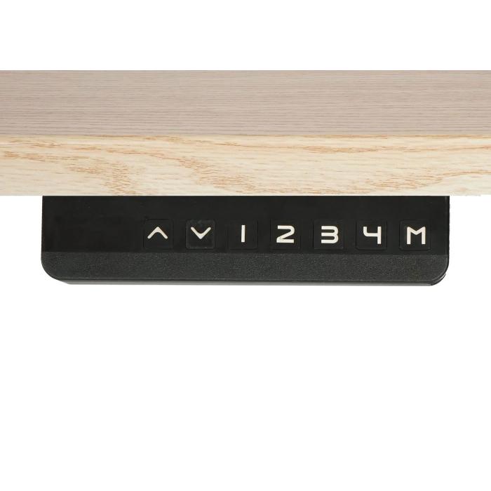 Schreibtisch HWC-D40, Computertisch, elektrisch hhenverstellbar 160x80cm 53kg MVG ~ hellbraun, wei