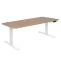 Schreibtisch HWC-D40, Computertisch, elektrisch hhenverstellbar 160x80cm 53kg MVG ~ hellbraun, wei