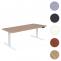 Schreibtisch HWC-D40, Computertisch, elektrisch hhenverstellbar 160x80cm 53kg MVG ~ hellbraun, wei