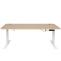 Schreibtisch HWC-D40, Computertisch, elektrisch hhenverstellbar 160x80cm 53kg MVG ~ hellbraun, wei