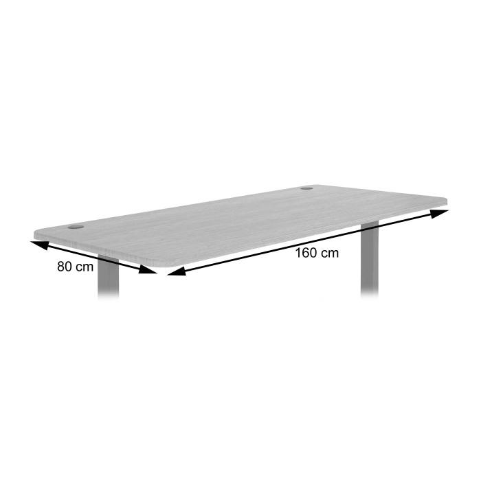 Tischplatte HWC-D40 fr Schreibtische, Schreibtischplatte, 160x80cm ~ natur