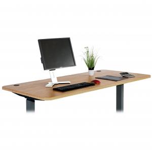 Tischplatte HWC-D40 für Schreibtische, Schreibtischplatte, 160x80cm MVG-zertifiziert ~ braun Struktur