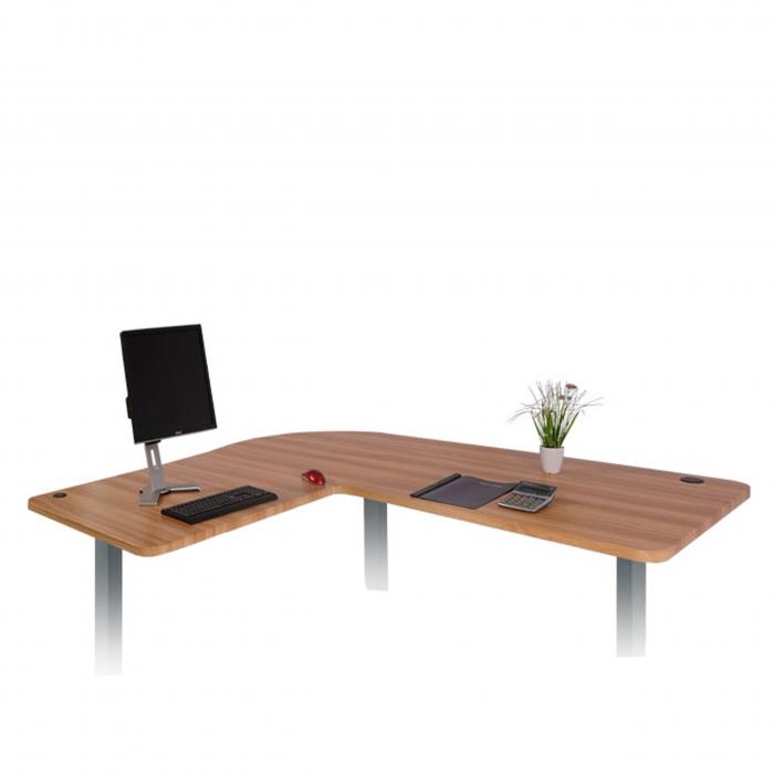 Tischplatte HWC-D40 fr Eck-Schreibtisch, Schreibtischplatte, 90 MVG-zertifiziert ~ eichefarben