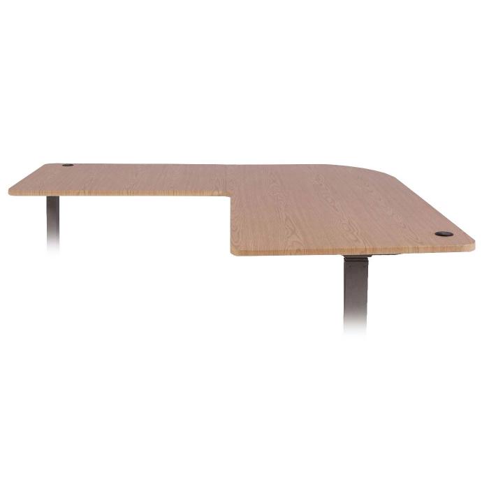 Tischplatte HWC-D40 fr Eck-Schreibtisch, Schreibtischplatte, 90 ~ hellbraun