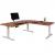 Tischplatte HWC-D40 für Eck-Schreibtisch, Schreibtischplatte, 90° ~ braun Struktur