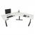 Schreibtisch HWC-D40, Computertisch, 120° elektrisch höhenverstellbar ~ weiß, anthrazit-grau