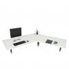 Tischplatte HWC-D40 fr Eck-Schreibtisch, Schreibtischplatte, 120 ~ wei