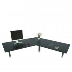 Tischplatte HWC-D40 für Eck-Schreibtisch, Schreibtischplatte, 120° ~ schwarz