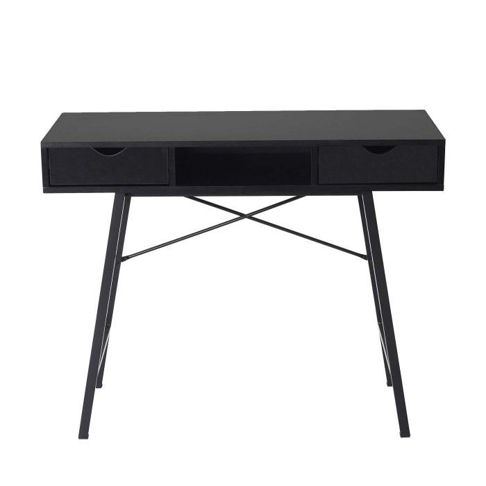 Konsolentisch HWC-E92, Ablagentisch Beistelltisch, 3D-Struktur 100x40cm ~ schwarz